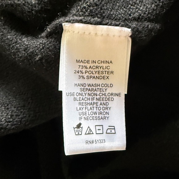 NWT 1.STATE Whipstitch Sweater Dress L Black Collared Knit Midi Preppy Winter - Picture 9 of 11